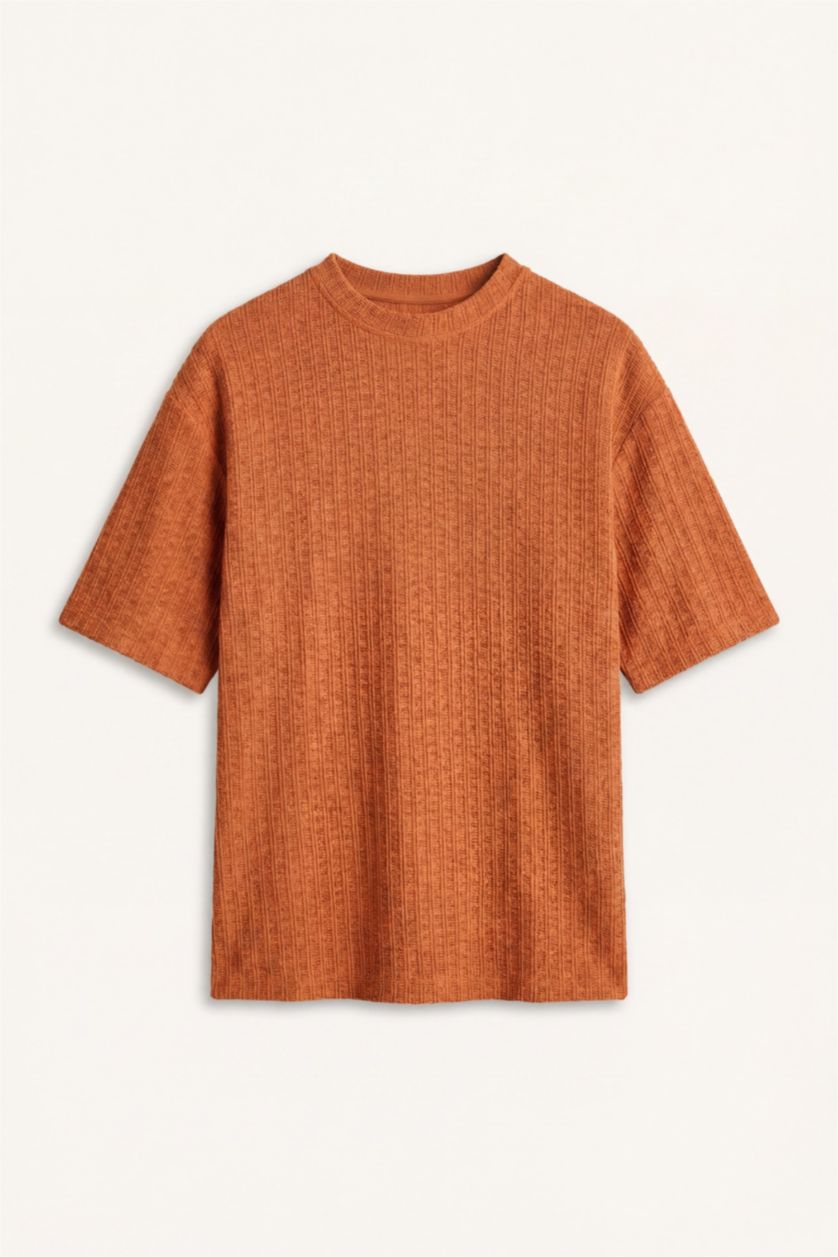 رجال برتقالي Boxy Fit Short Sleeve T-Shirt