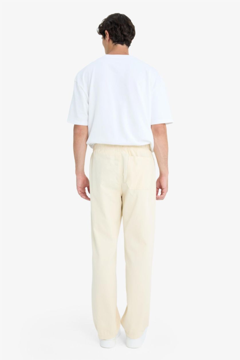 MAN Beige Wide Leg Trousers