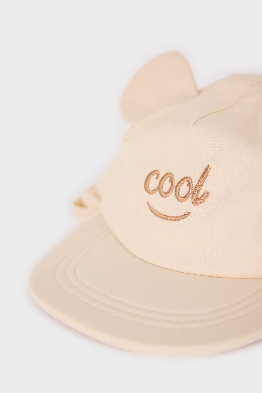 BABY BOY Stone Boy Baby Embroidered Neck Protected Cotton Cap