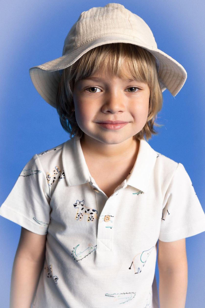 BABY BOY Vison Baby Boy Muslin Hat