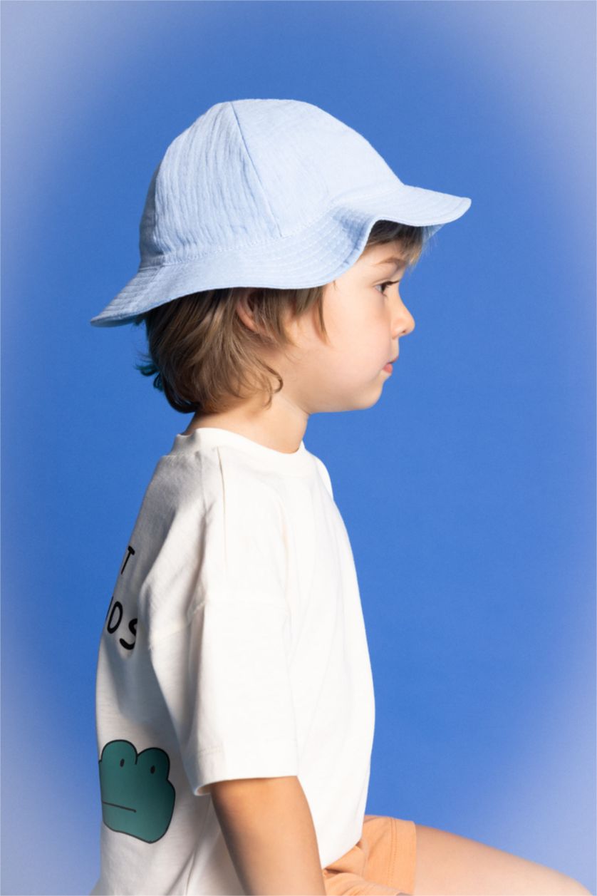 Baby Boy Light Blue Baby Boy Muslin Hat