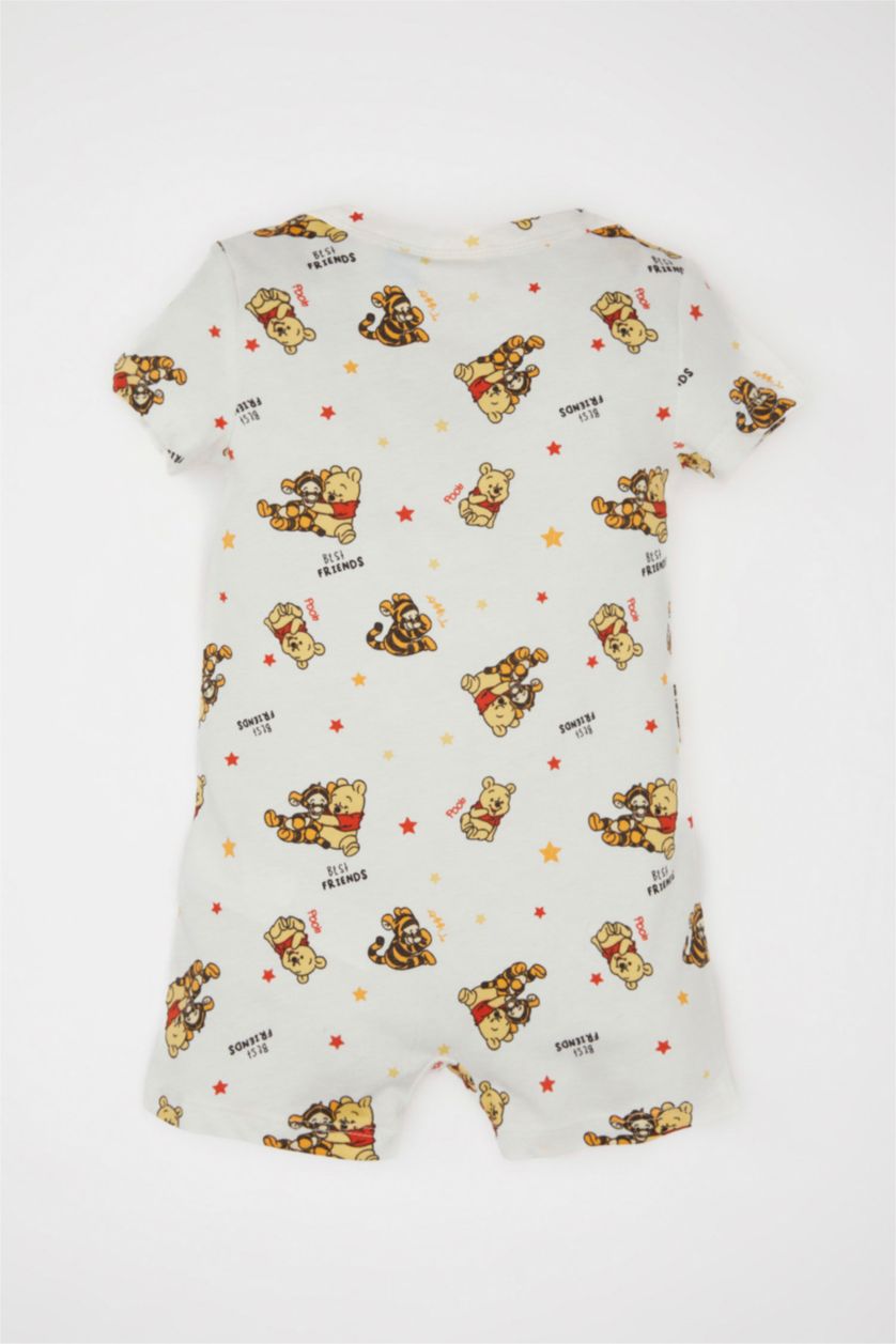 BABY GIRL Ecru Baby Boy Newborn Disney Winnie The Pooh Cotton Jumpsuit