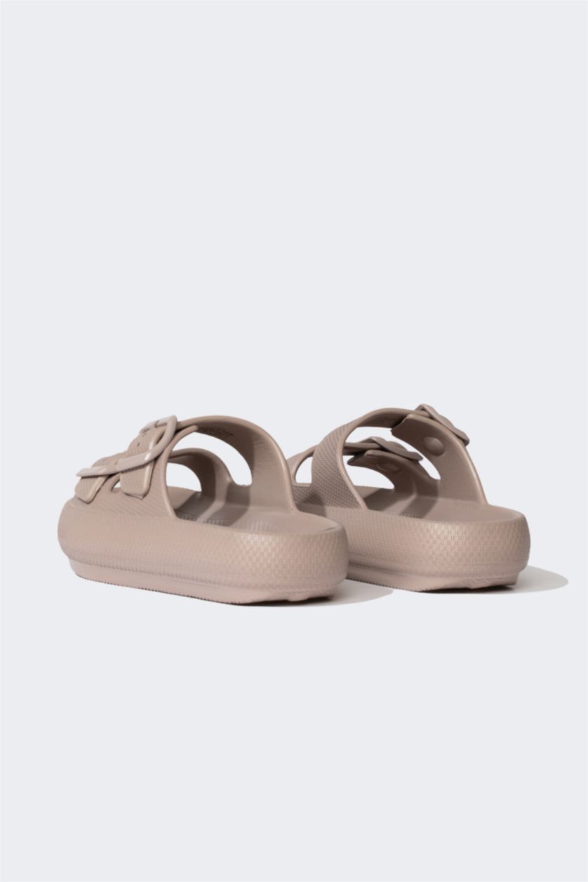 Erkek Çocuk - Genç Erkek Bej Erkek Çocuk Yüksek Taban Çift Bantlı Eva Terlik