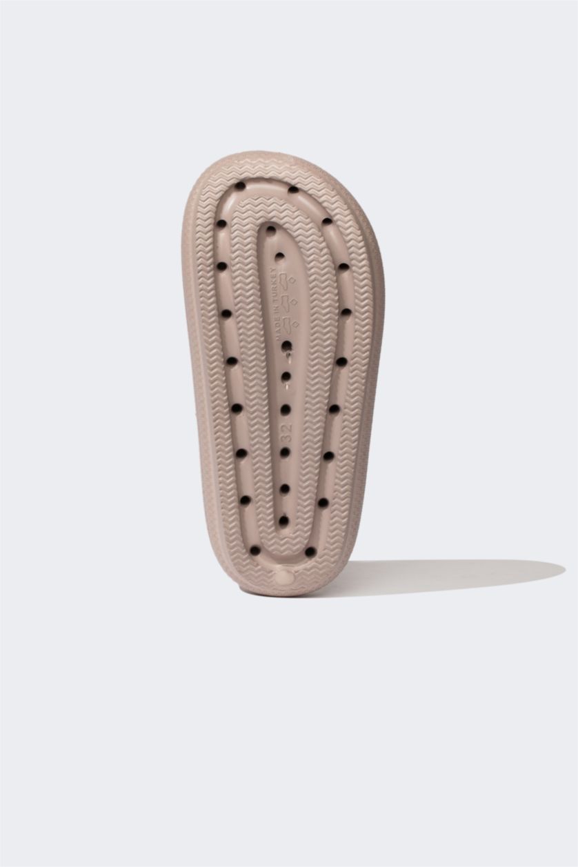 Erkek Çocuk - Genç Erkek Bej Erkek Çocuk Yüksek Taban Çift Bantlı Eva Terlik