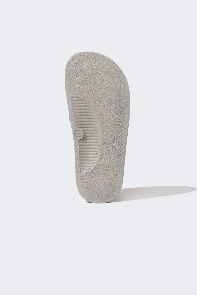 BOYS & TEENS Light Green Boy Flat Sole Single Strap Slippers