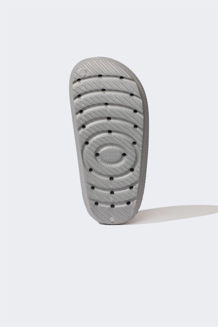 Erkek Çocuk - Genç Erkek Gri Tırtıklı Taban Eva Terlik Erkek Çocuk