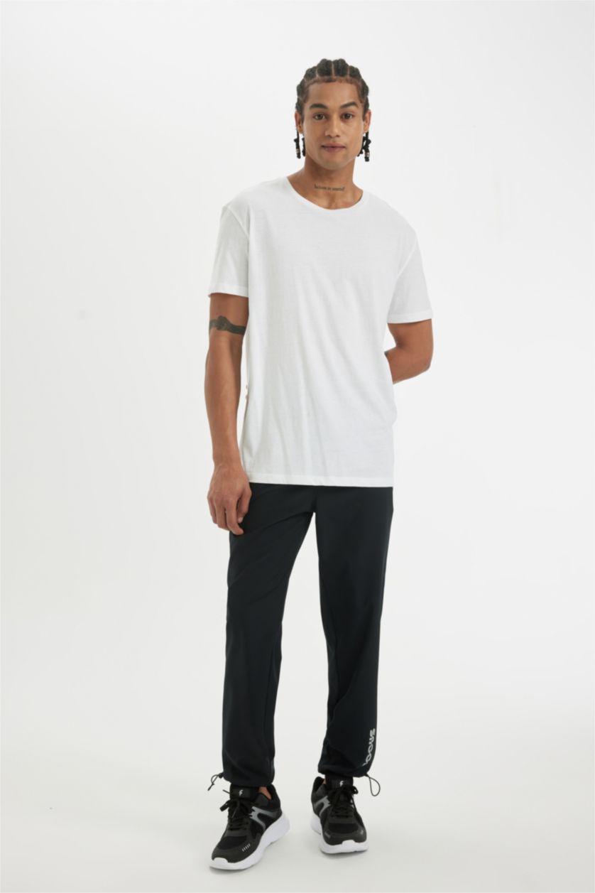 Men Black Slim Fit Woven Jogger