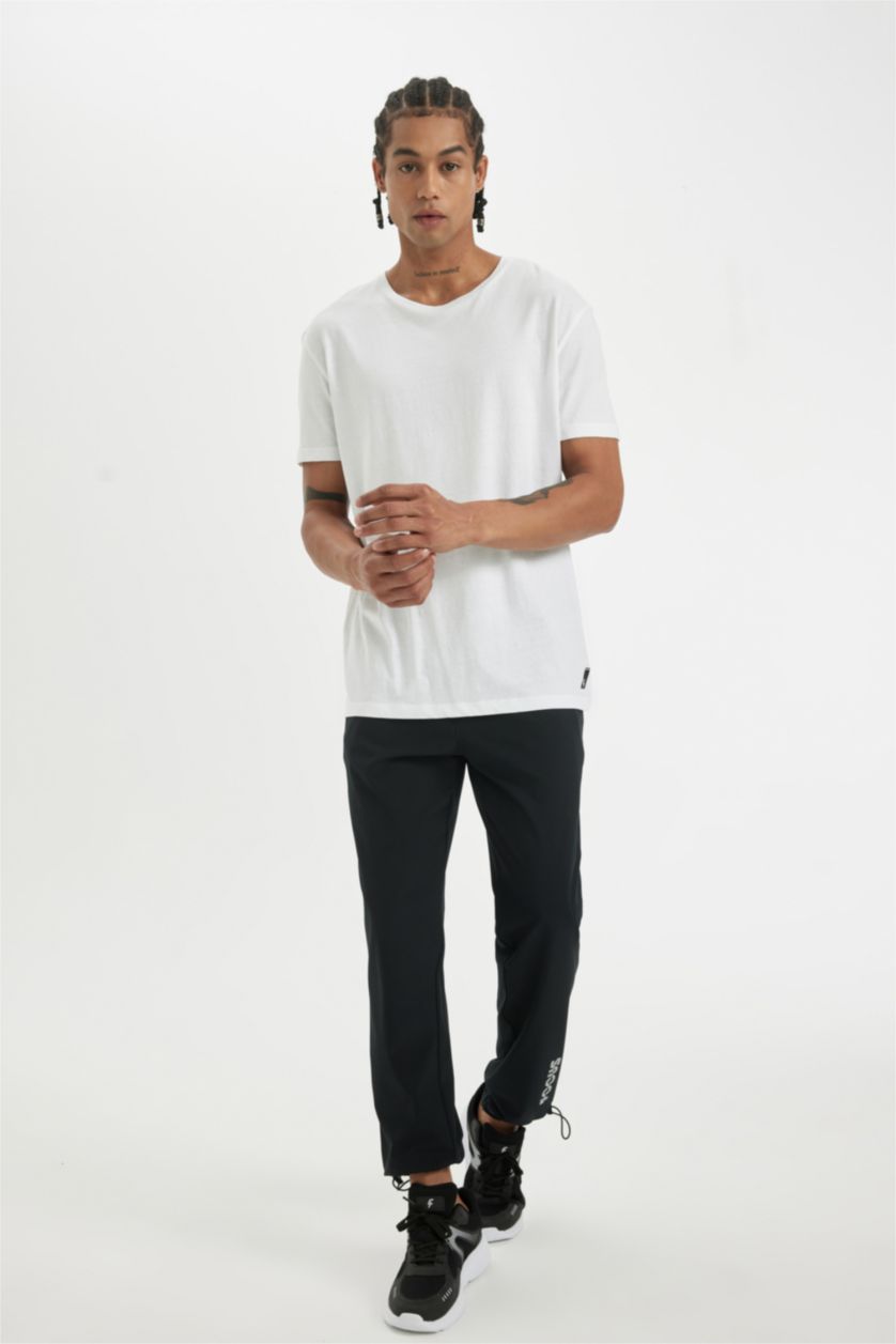 Men Black Slim Fit Woven Jogger