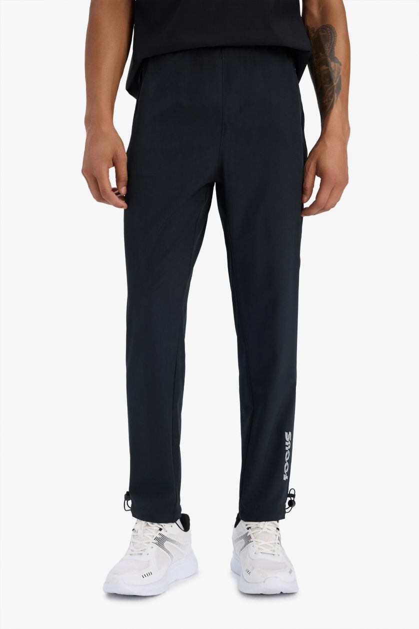 MAN Black DeFactoFit Slim Fit Double Pocket Woven Sports Joggers