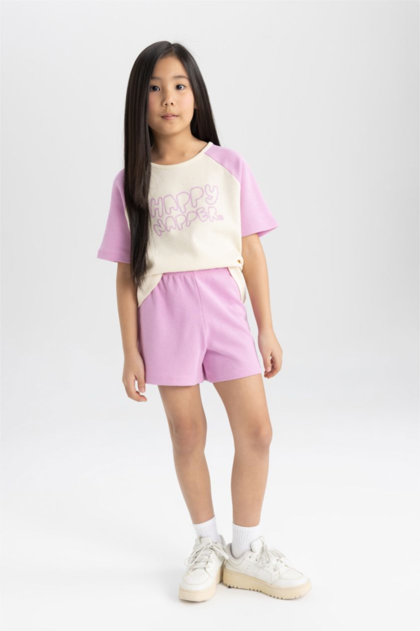 GIRLS & TEENS Pink Girl Printed 2 Piece Pajama Set