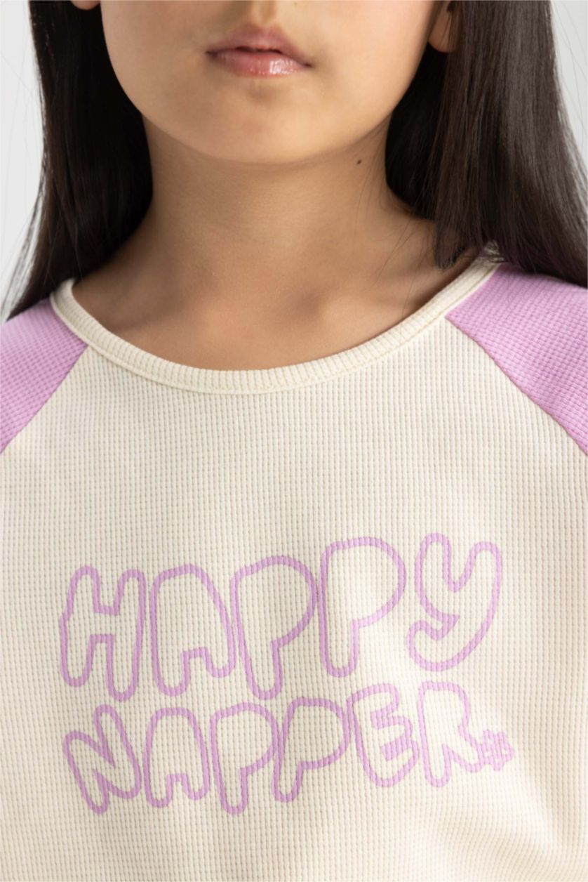 GIRLS & TEENS Pink Girl Printed 2 Piece Pajama Set