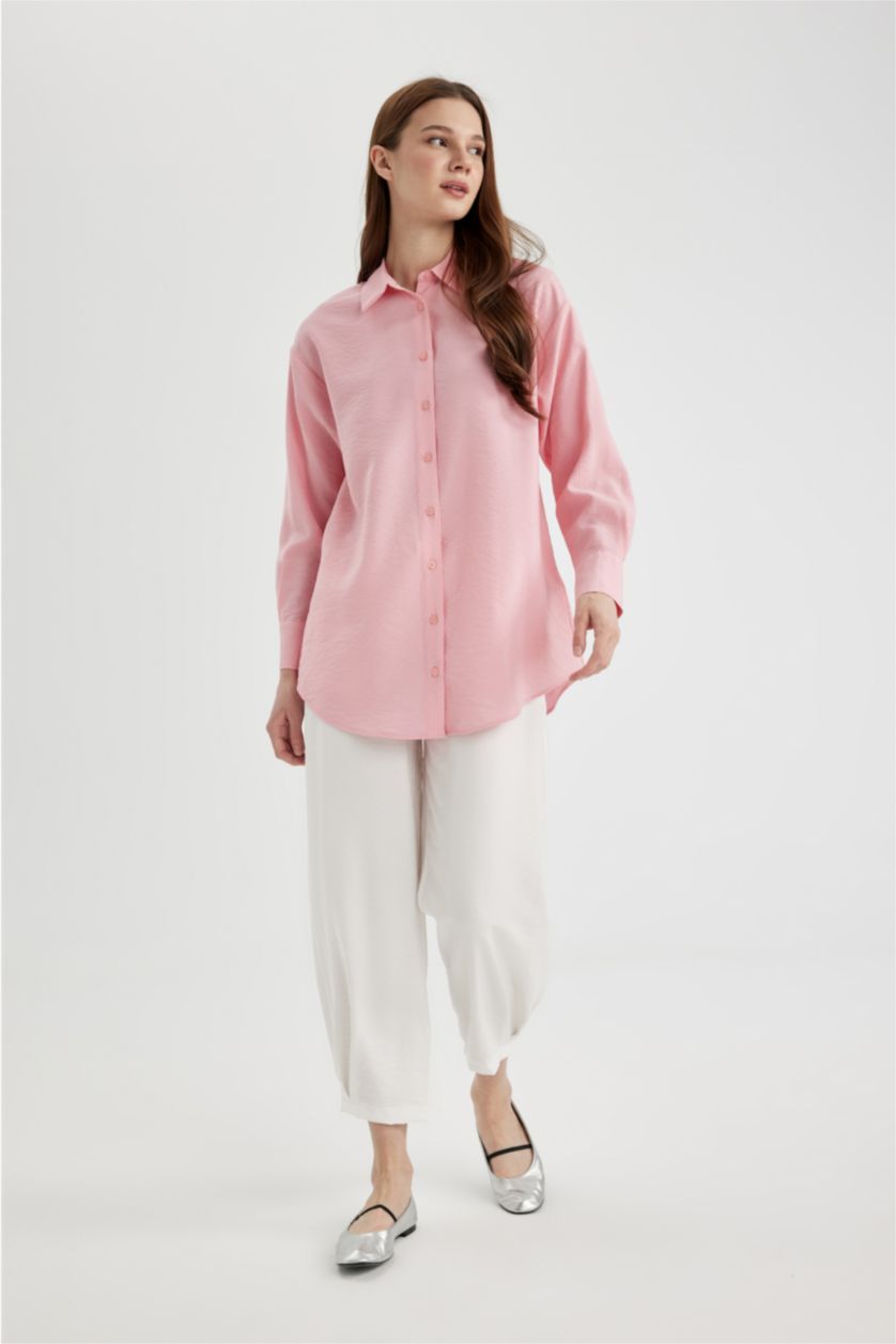 نساء بيج فاتح سروال قصة عادية