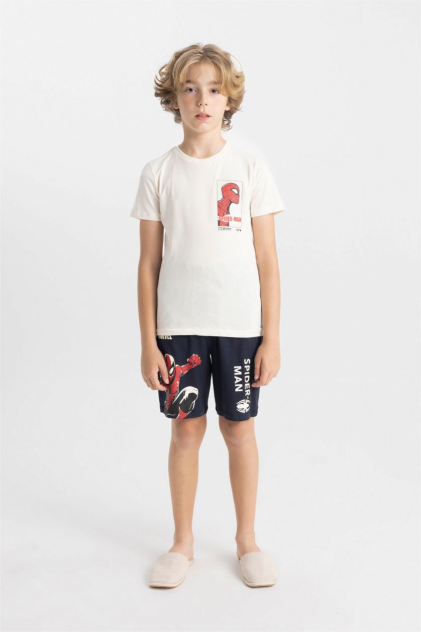 BOYS & TEENS Ecru Boy Marvel Spiderman 2 Piece Pajama Set
