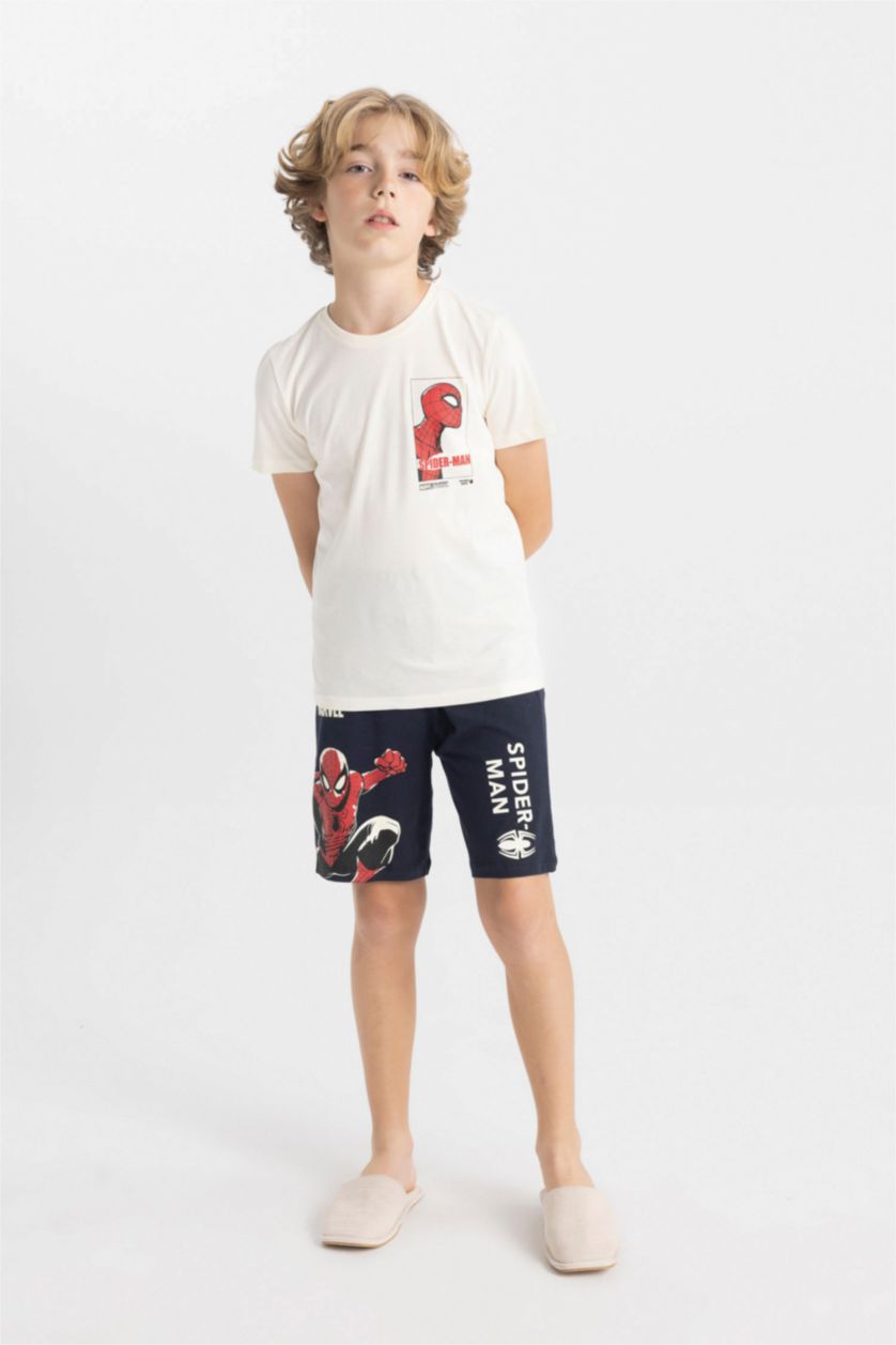 BOYS & TEENS Ecru Boy Marvel Spiderman 2 Piece Pajama Set