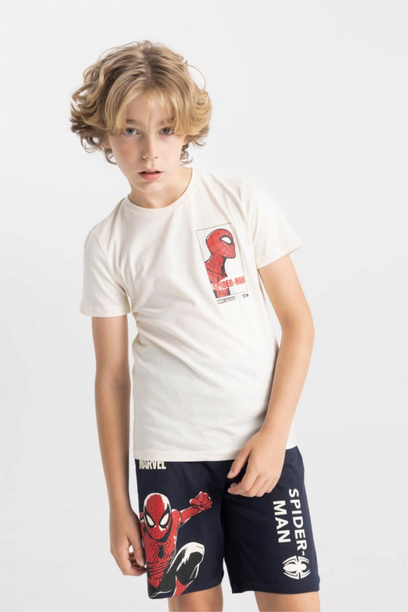 BOYS & TEENS Ecru Boy Marvel Spiderman 2 Piece Pajama Set