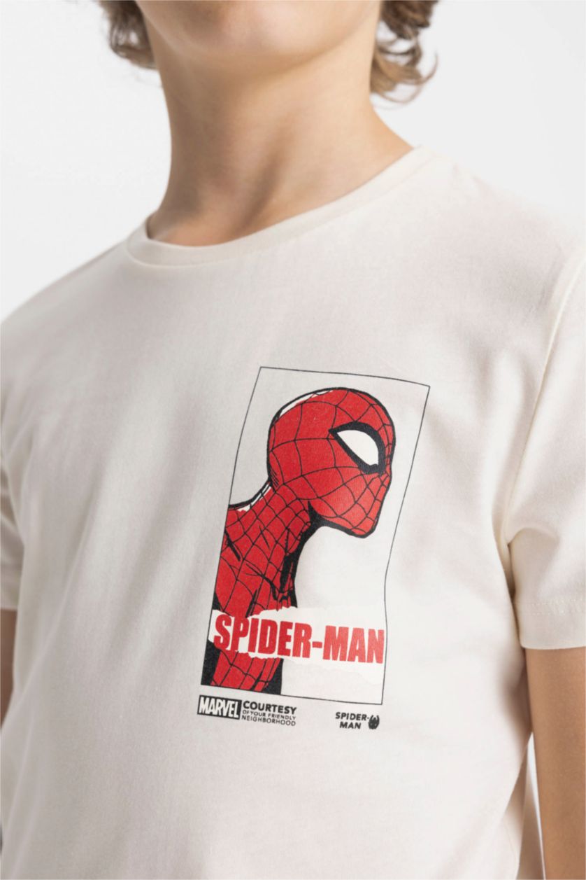 BOYS & TEENS Ecru Boy Marvel Spiderman 2 Piece Pajama Set