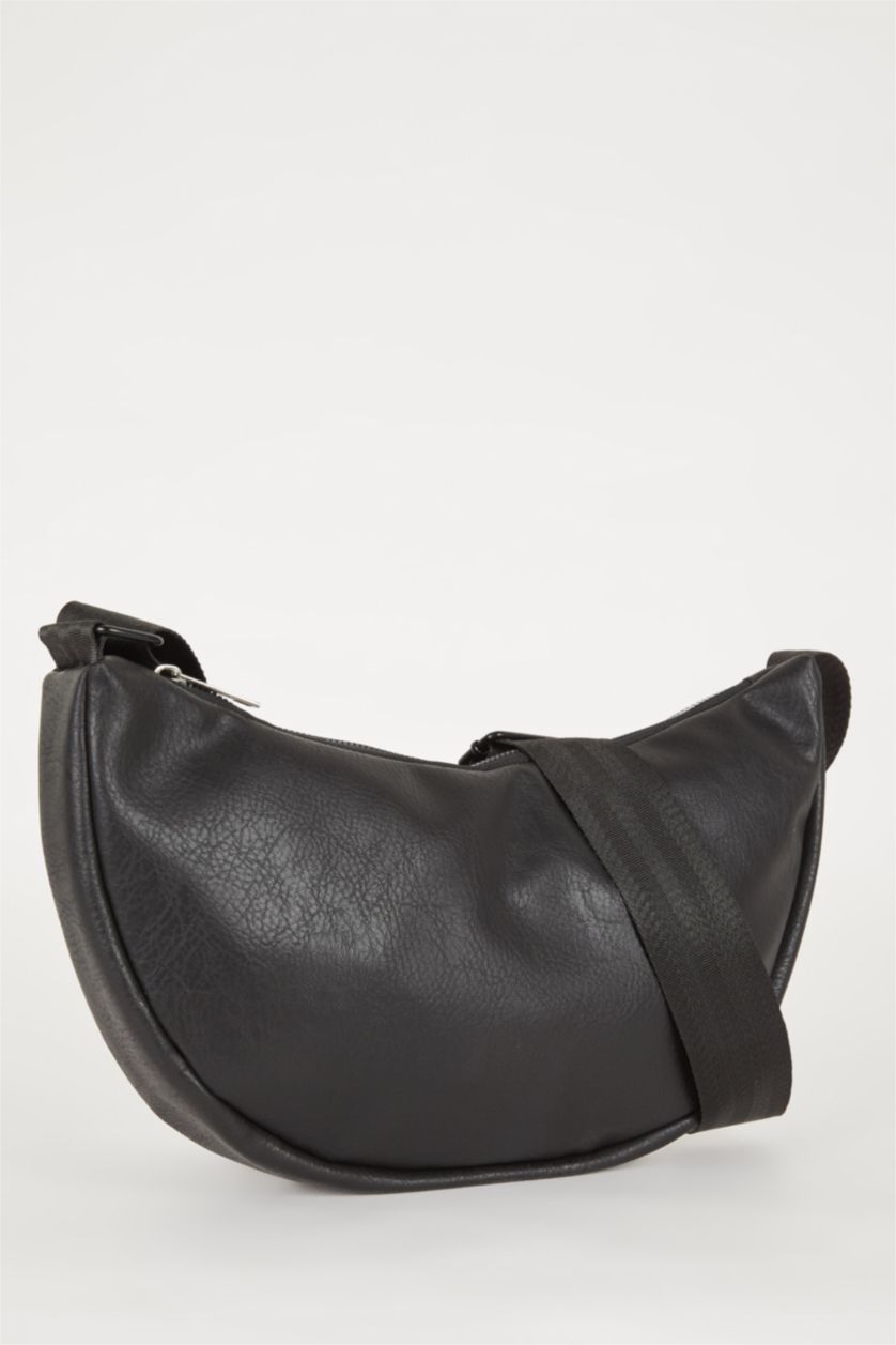 رجالي أسود شنطة كروس بودي رجالي جلد صناعي أسود