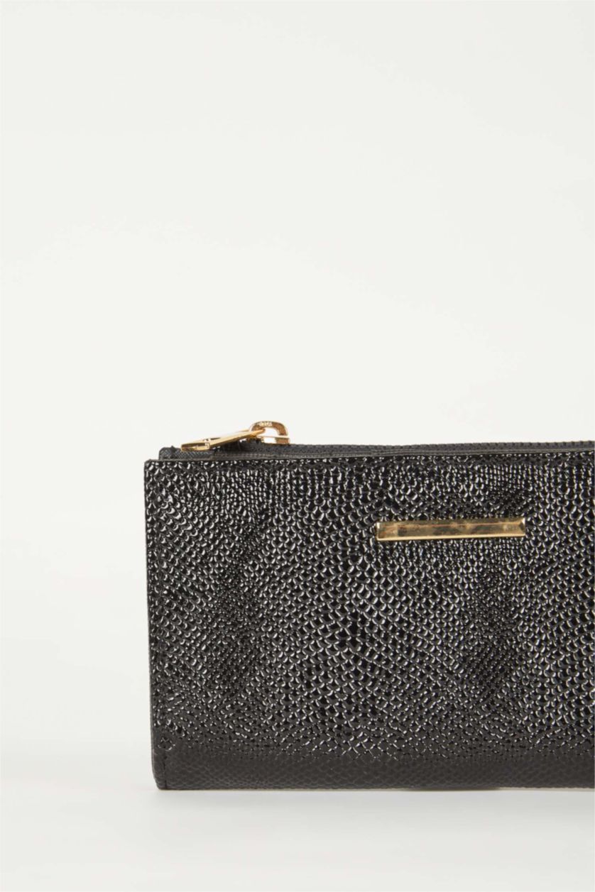 Women Black Woman Faux Leather Wallets