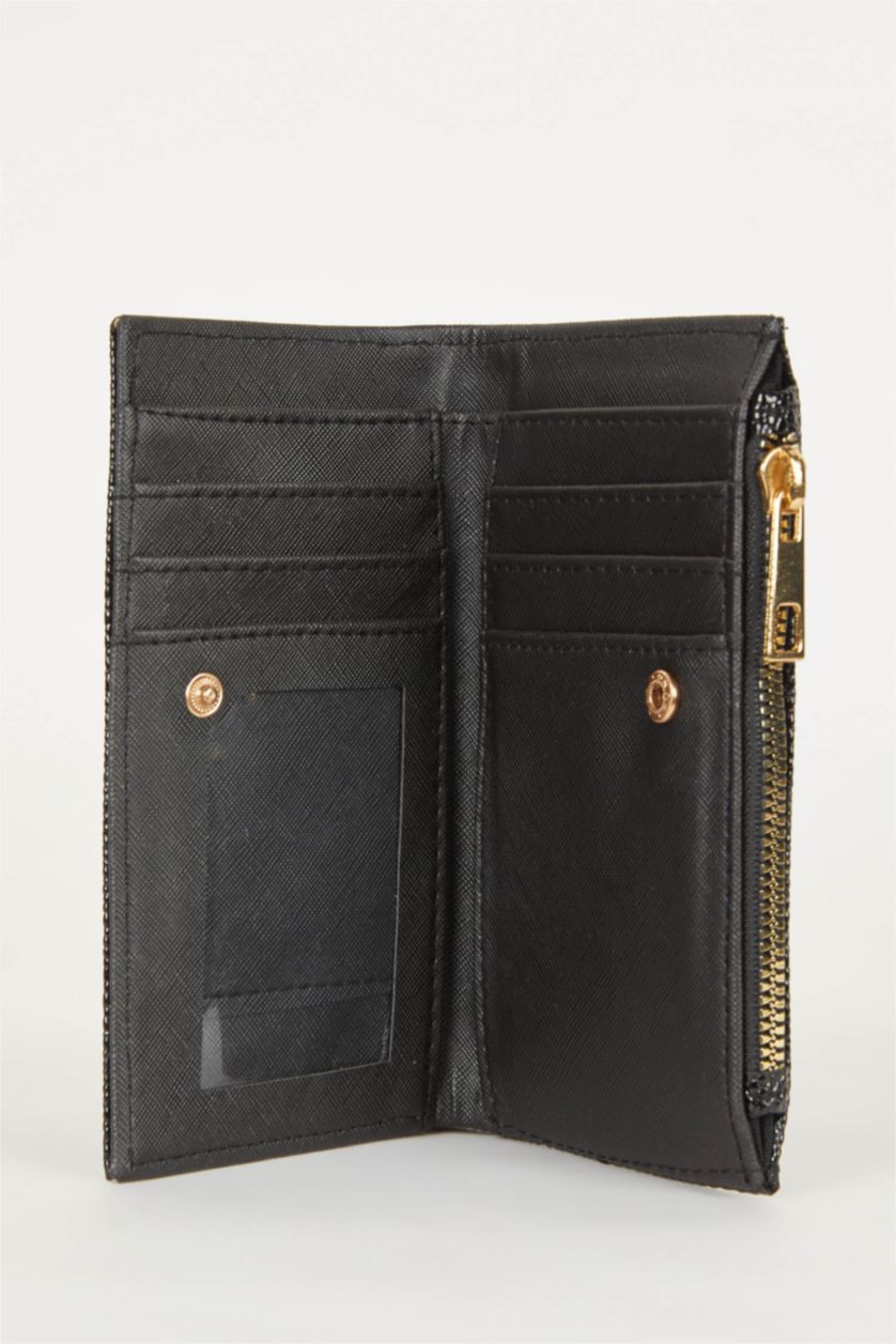 Women Black Woman Faux Leather Wallets