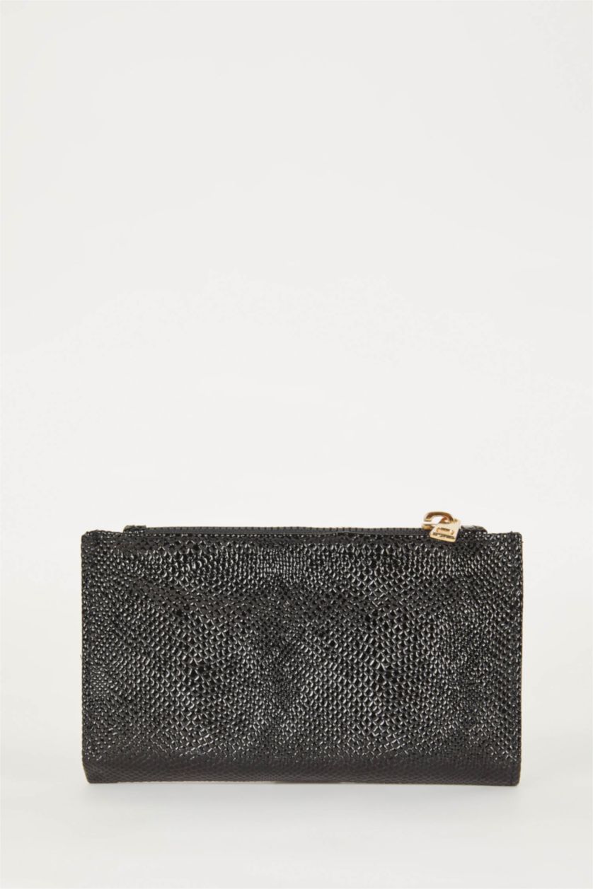 Women Black Woman Faux Leather Wallets