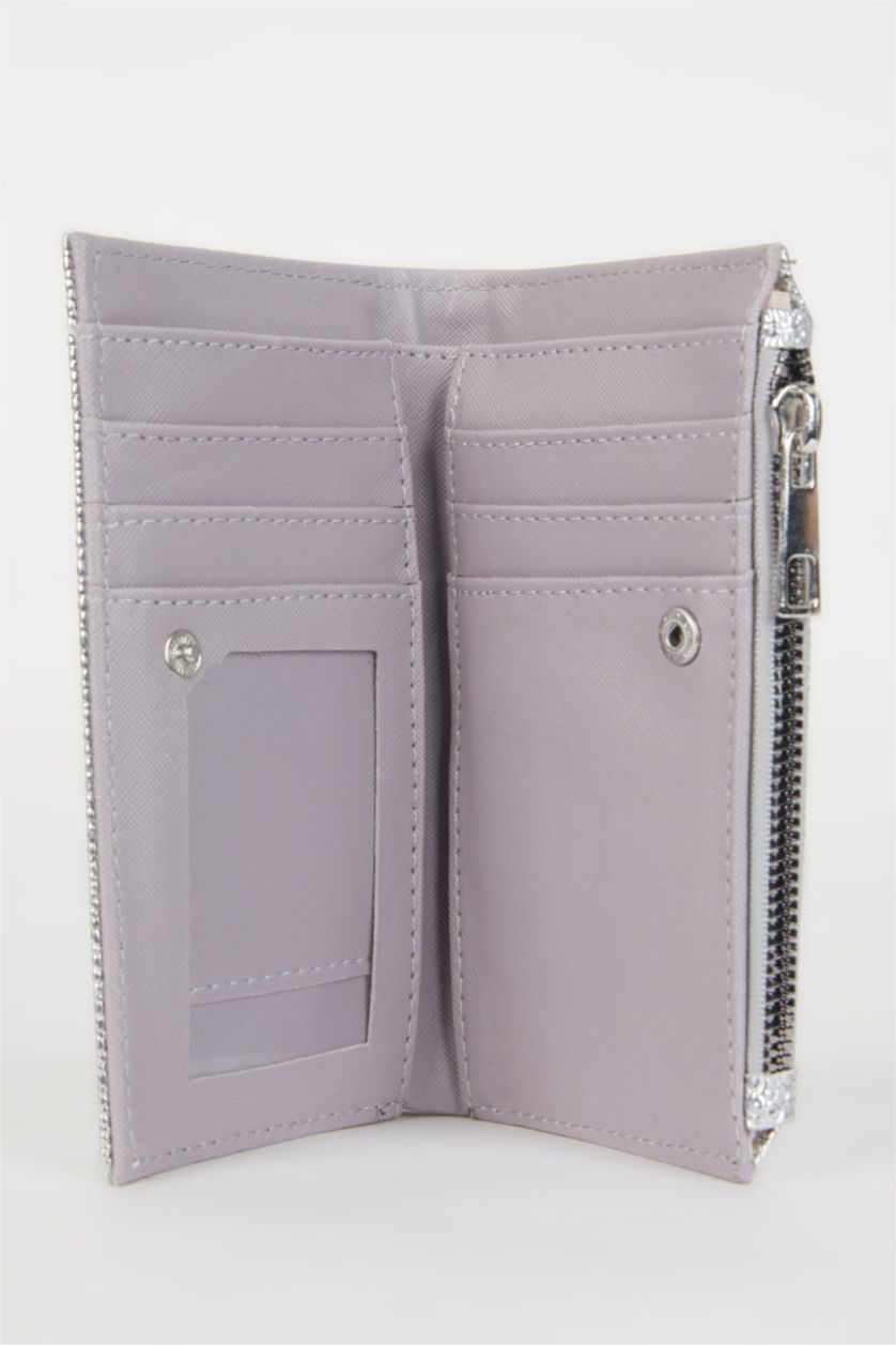 Kadın Gümüş Kadın Suni Deri Cüzdan