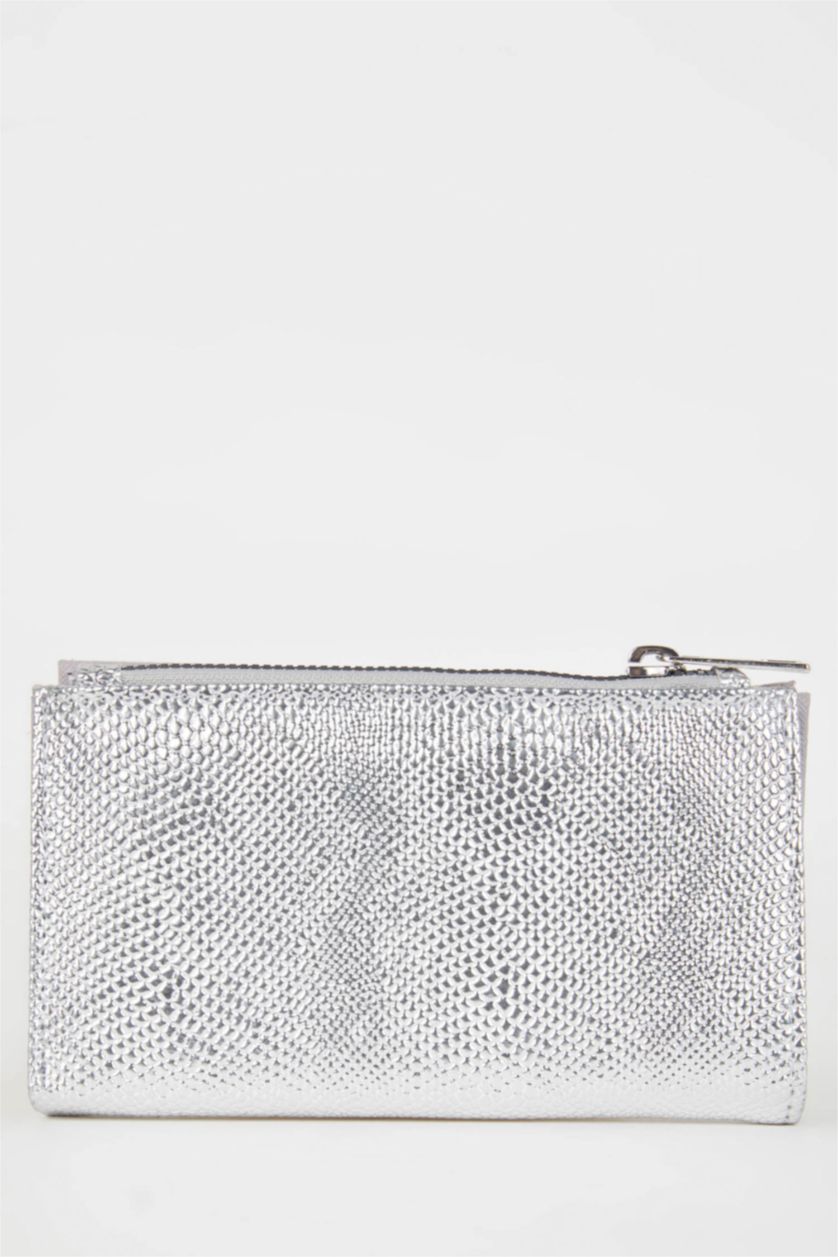 Kadın Gümüş Kadın Suni Deri Cüzdan