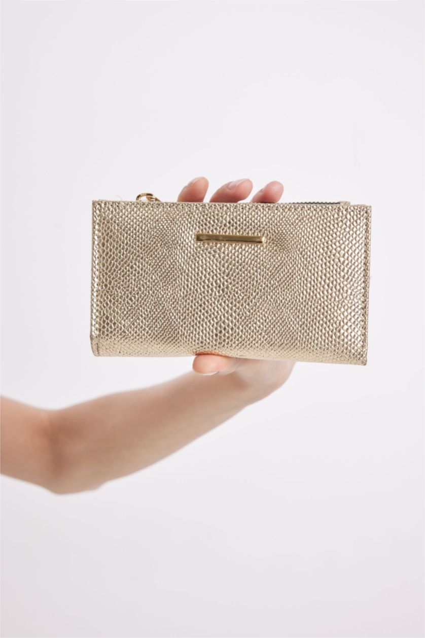 Kadın Altın Kadın Suni Deri Cüzdan