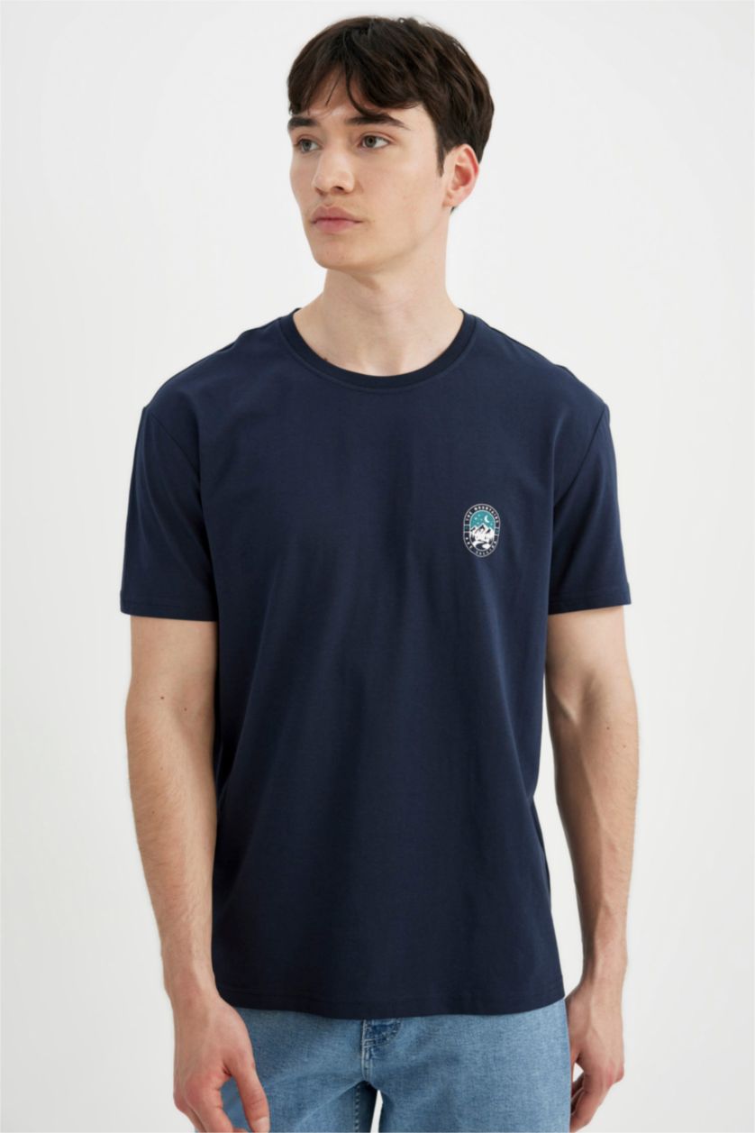 Erkek Lacivert Regular Fıt Üst