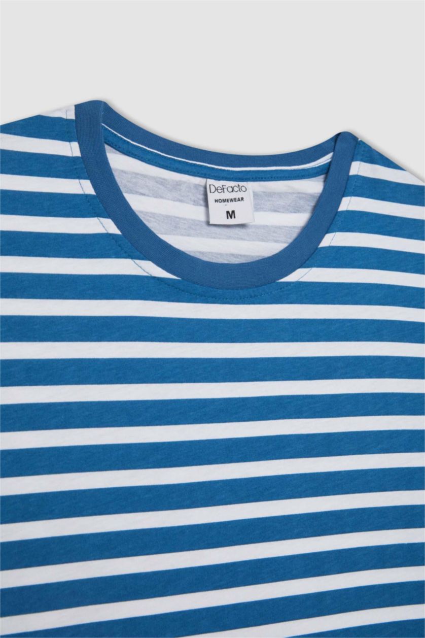 MAN Dark Blue Regular Fit Short Sleeve Knitted Tops