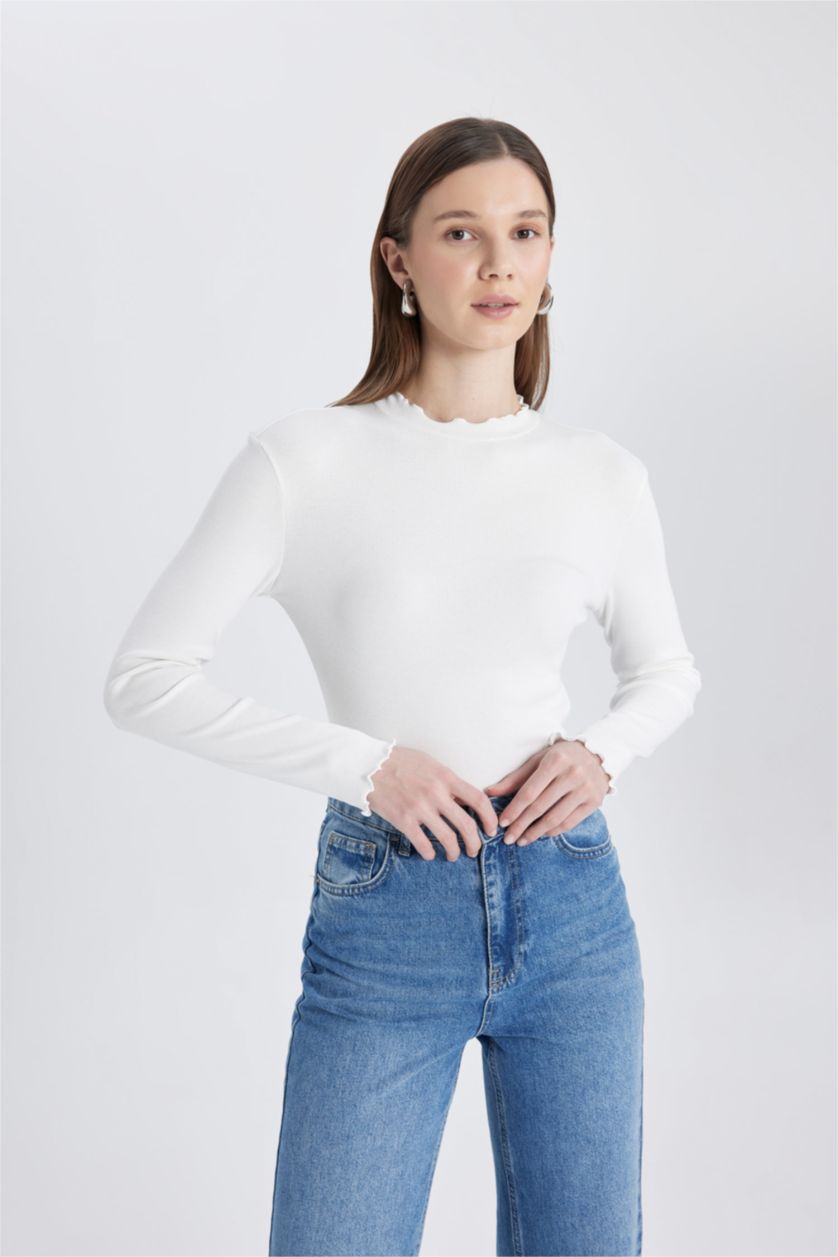 WOMAN Ecru Camisole Long Sleeve Tunic