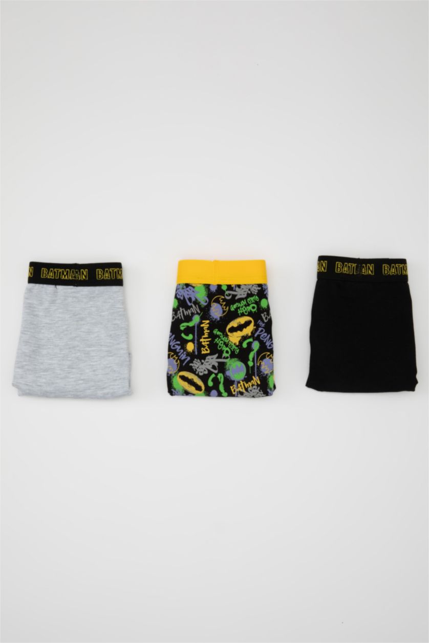 BOYS & TEENS Black Boy 3 piece Batman Licence Printed Boxer