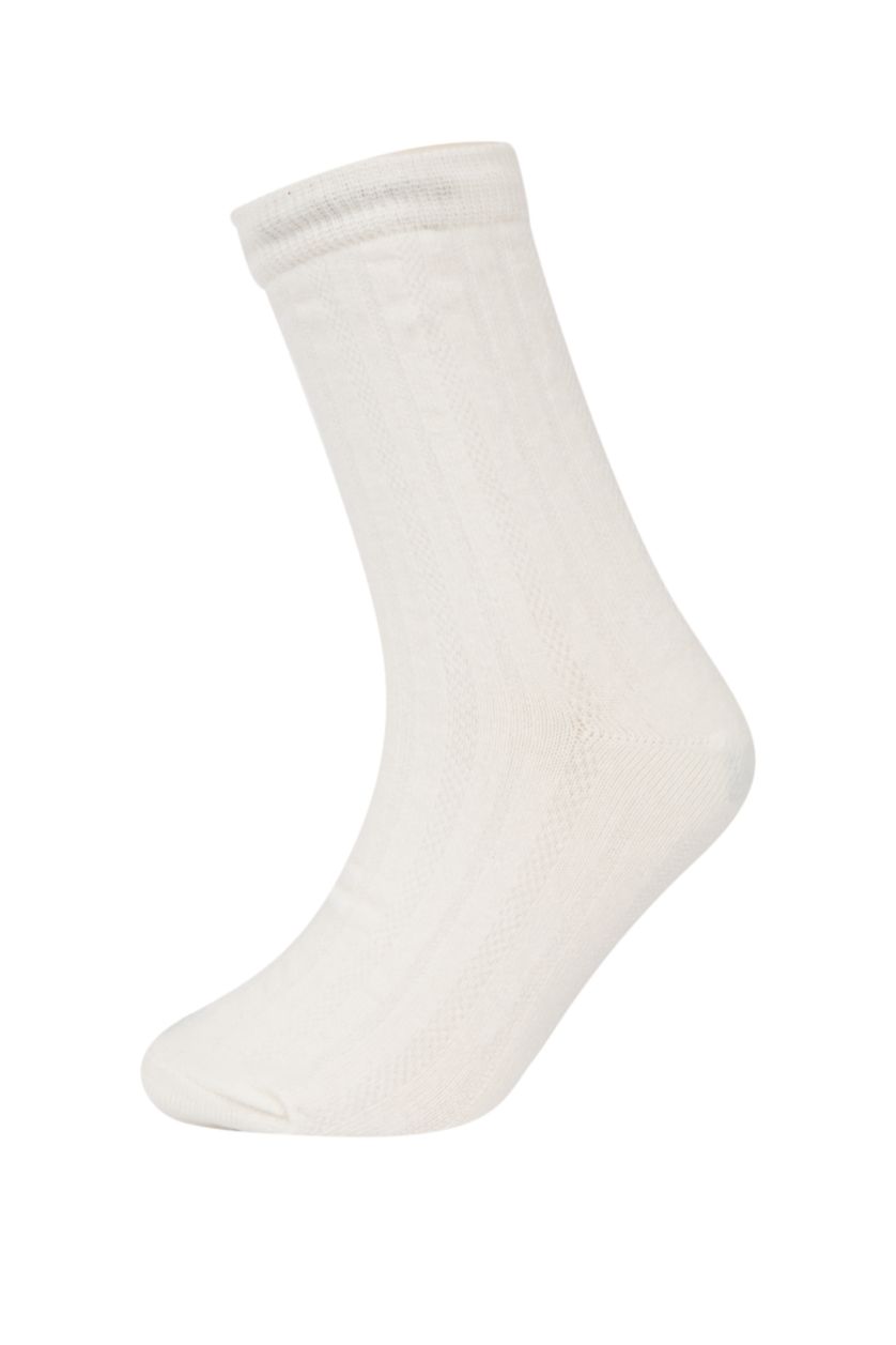 Kız Çocuk - Genç Kız Karma 5'li Pamuklu Uzun Çorap Kız Çocuk