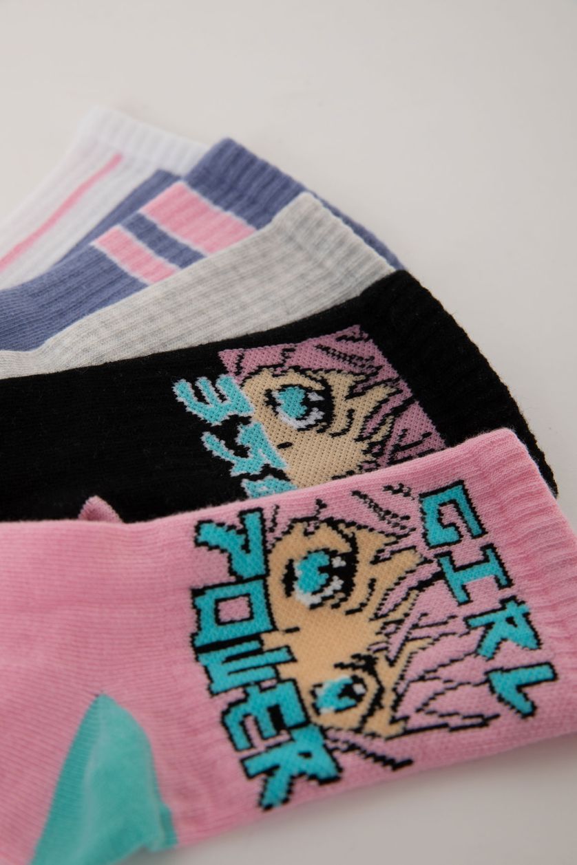 FILLES Karma Chaussettes Longues Coton pour Fille - 5 Paires