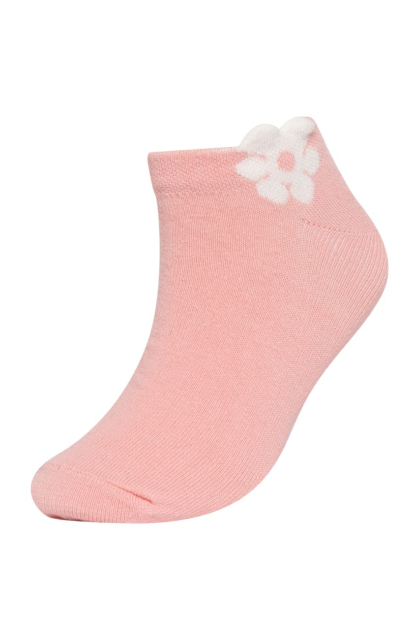 Kız Çocuk - Genç Kız Karma Kız Çocuk 5'li Pamuklu Çiçek Desenli Uzun Çorap