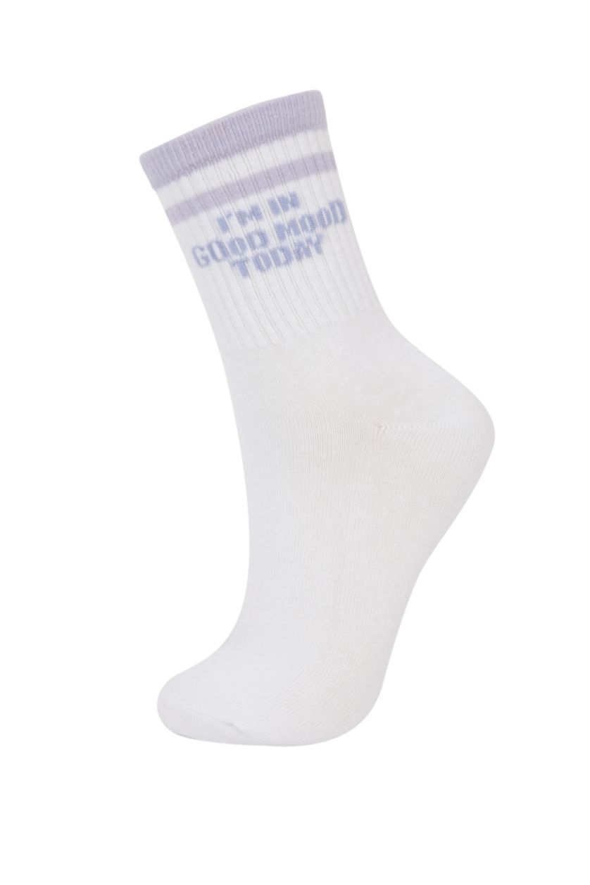 Girls & Teens White Girl 3 Piece Cotton Long Socks
