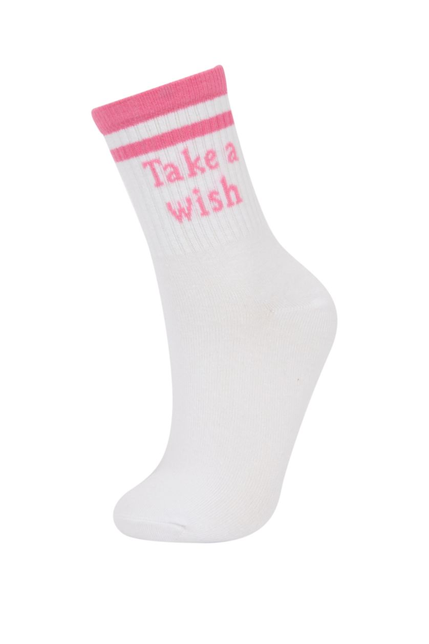 Girls & Teens White Girl 3 Piece Cotton Long Socks