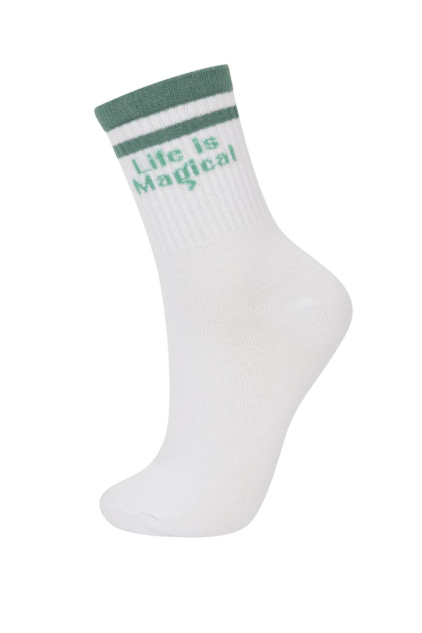 Girls & Teens White Girl 3 Piece Cotton Long Socks