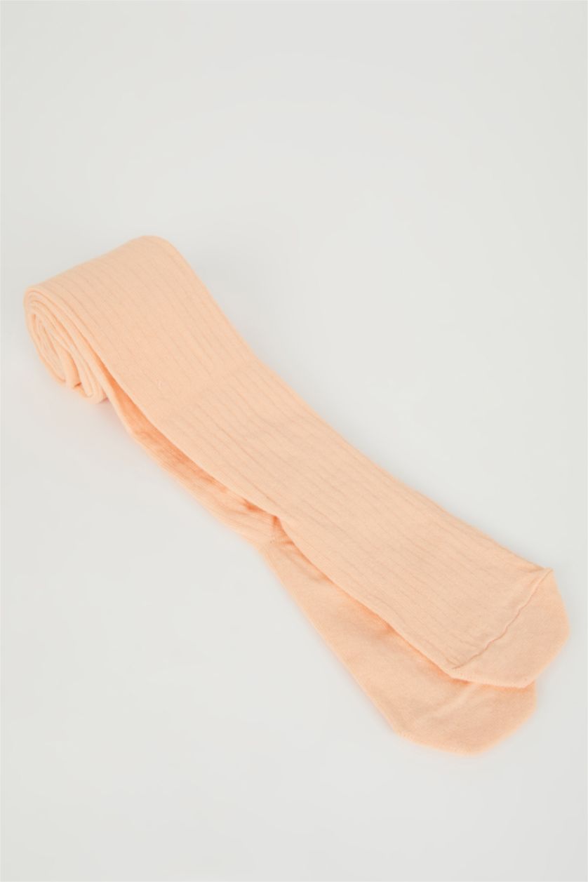 Kız Çocuk - Genç Kız Pembe Kız Çocuk Pamuklu Külotlu Okul Çorabı