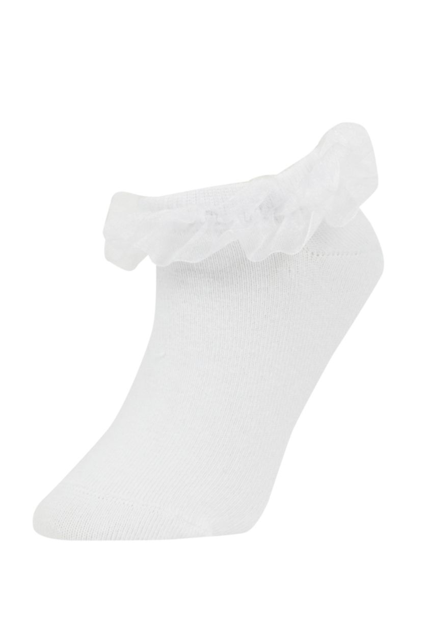 FILLES Blanc Chaussettes Coton pour Fille - 3 Paires