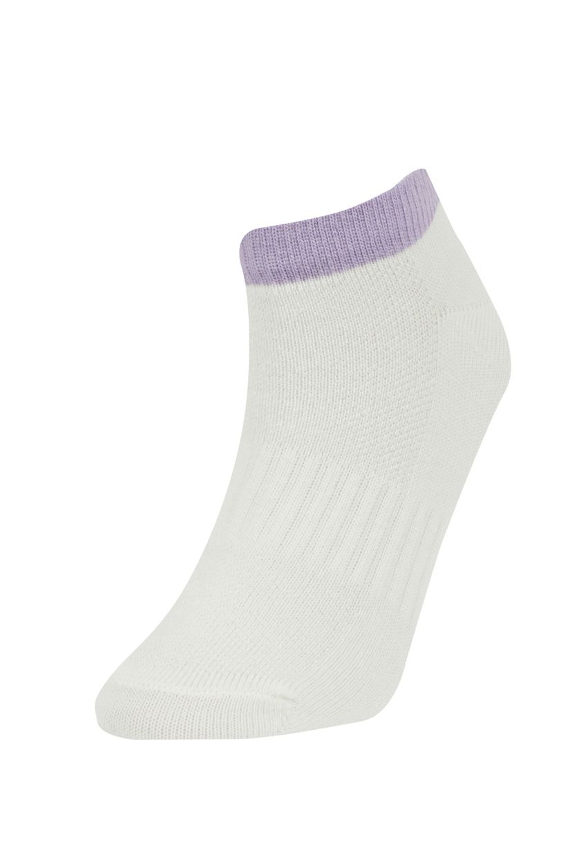 بنات أبيض (000) جوارب قصيرة قطن بناتي - 5 قطع