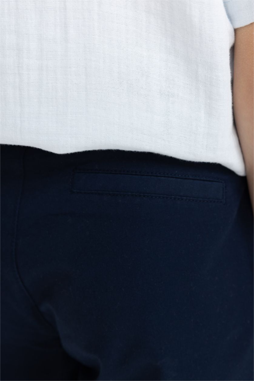 BOYS & TEENS NAVY شورت جبردين قصة عادية