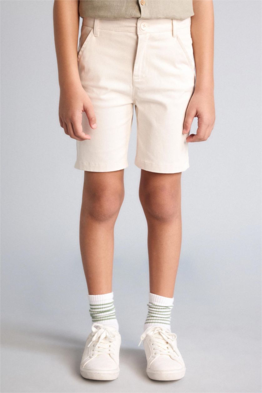 أولادي اللون الحجري شورت اولادي قصة عادية