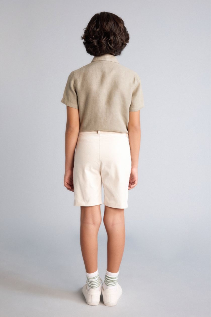 أولادي اللون الحجري شورت اولادي قصة عادية