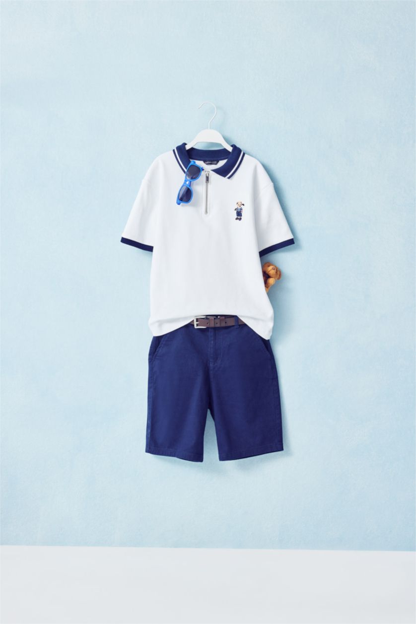 BOYS & TEENS NAVY Boy Regular Fit Shorts
