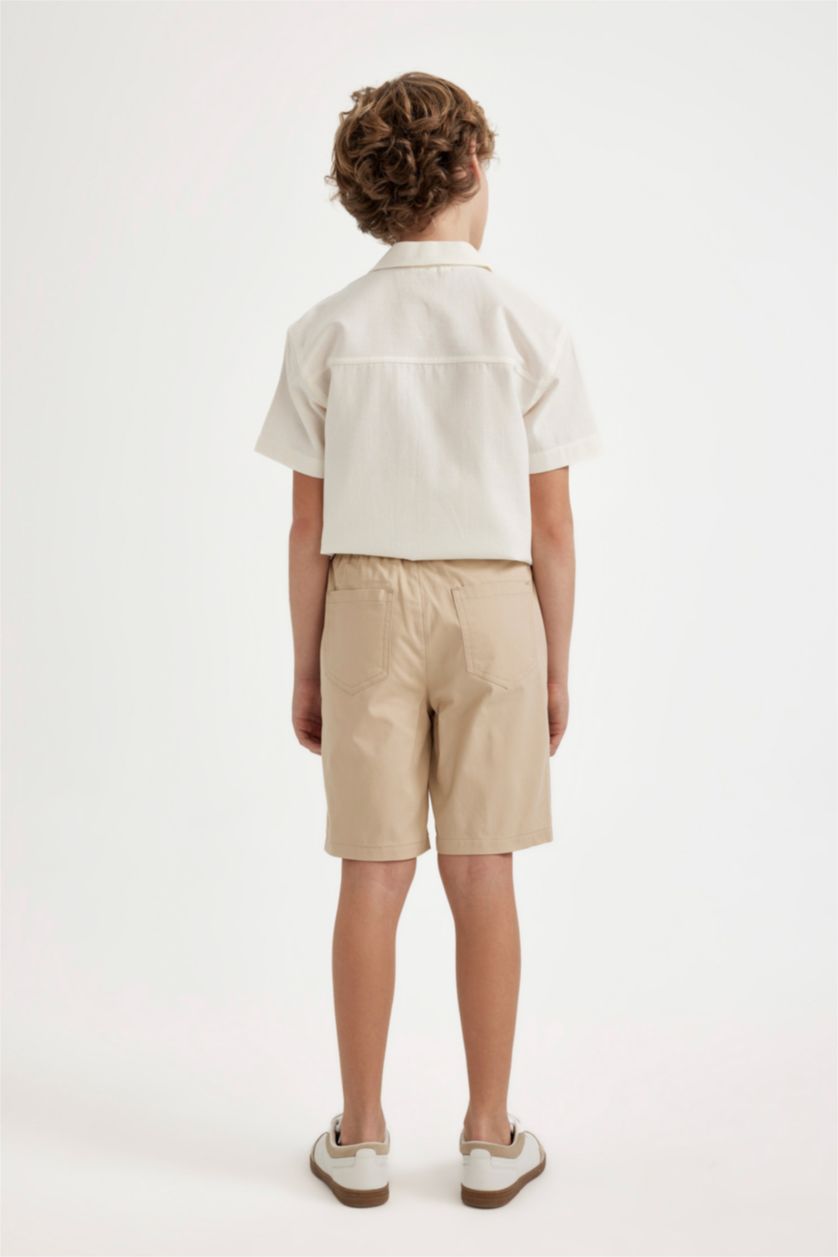 BOYS & TEENS Beige Boy Gabardine Shorts