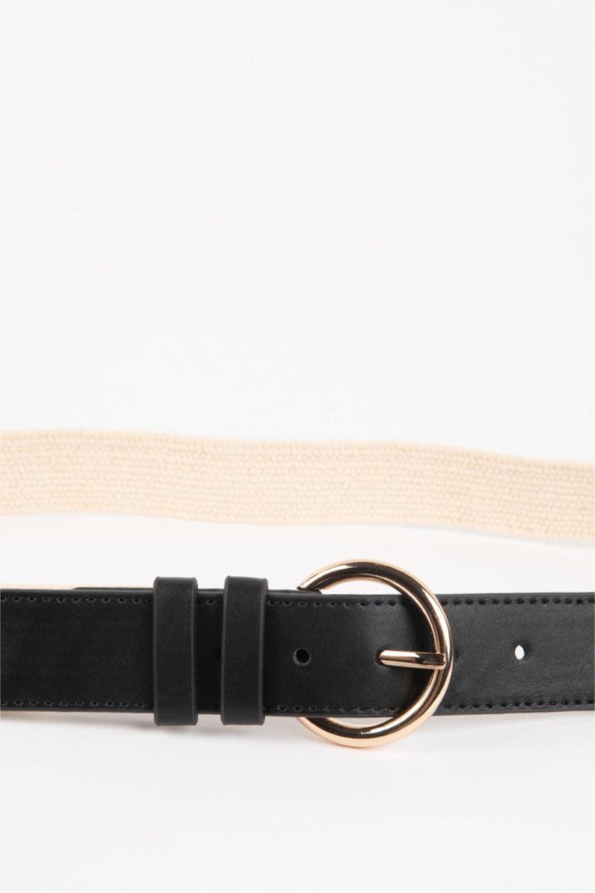 Kadın Ekru Kadın Hasır Günlük Kemer