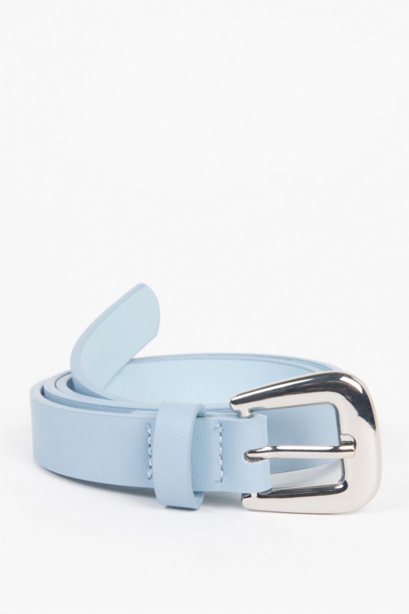 Kadın Mavi Kadın Suni Deri Günlük Kemer