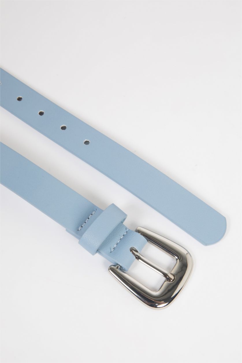 Kadın Mavi Kadın Suni Deri Günlük Kemer