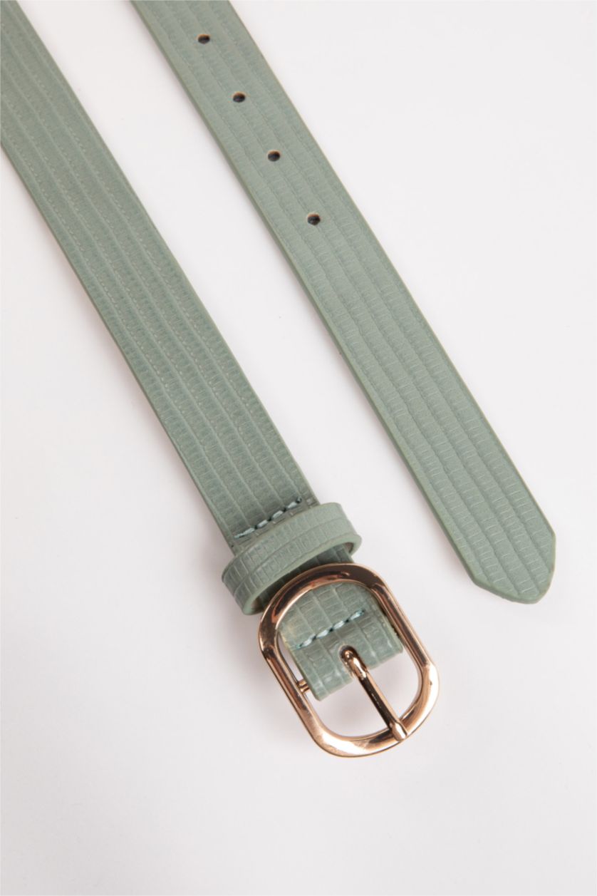 Kadın Mint Kadın Suni Deri Günlük Kemer