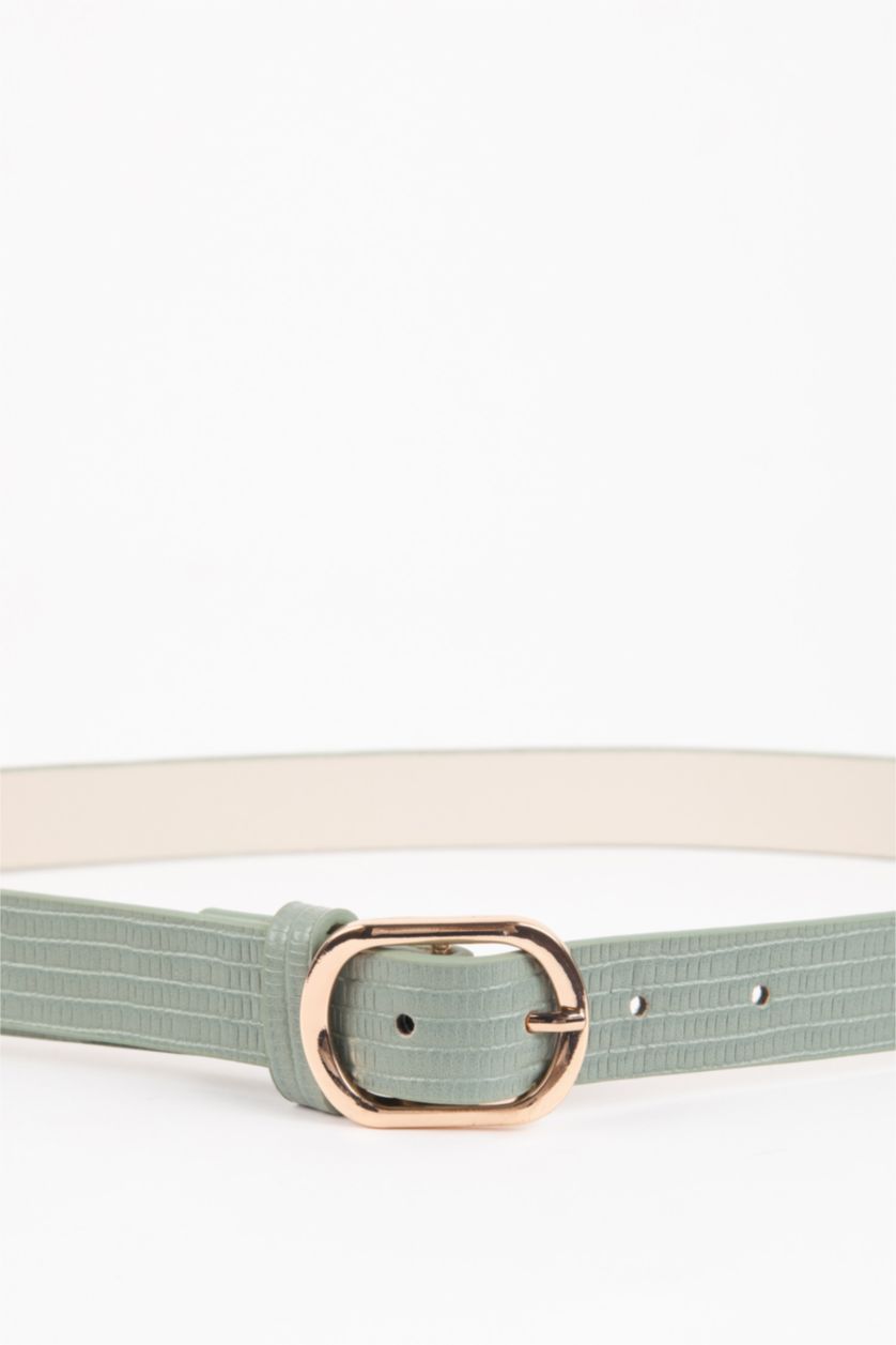 Kadın Mint Kadın Suni Deri Günlük Kemer